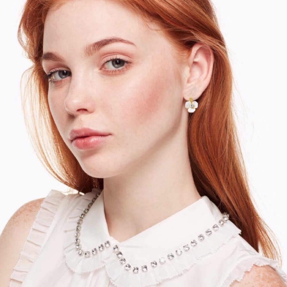 KATE SPADE • Disco Pansy Leverback Drop Earrings - Picture 2 of 4